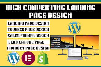 design high converting wordpress landing page squeeze page sales funnel design
