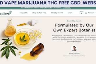 build cbd vape marijuana website thc free cbd shopify store with payment gateway