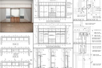 do furniture woodworking, millwork, shop, and do architecture floor plan drawing