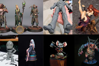 3d print and hand paint 3d warhammer, 3d miniatures, 3d action figures models