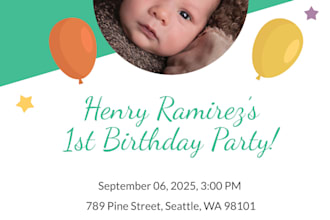 design digital invitation card for baby shower, wedding or birthday