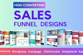 clone systeme io funnels, design systeme io landing pages, gohighlevel websites
