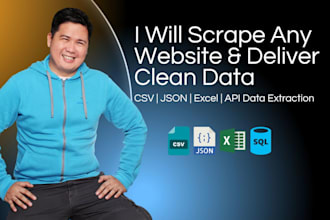 scrape and extract data from any website using python