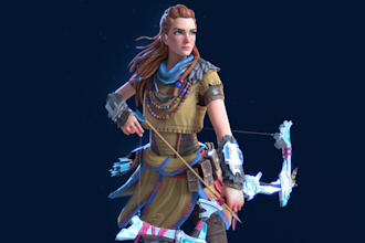 3d sculpt stylized game character,3d cartoon stylized fortnite character,ue5,fbx