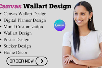 canvas wall art mockup design mural poster design canvas wall art planner mockup