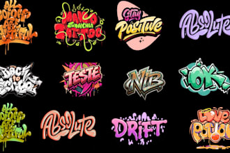 design custom graffiti,  font logo, and t shirt design