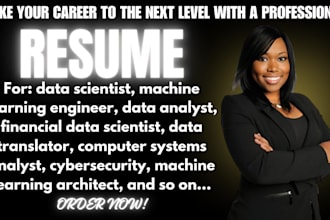 write financial data scientist resume quantitative analyst cybersecurity sql cv