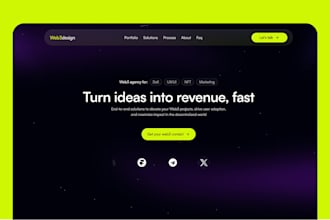design a futuristic web3 landing page for crypto and nft