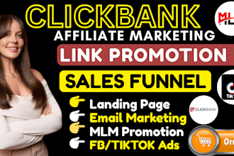 promote my affiliate link clickbank sales funnel, jvzoo temu link promotion
