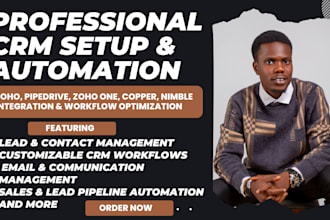 setup zoho pipedrive zoho one automation copper integration nimble crm workflow