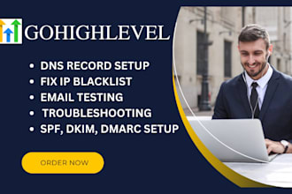 setup email deliverability ghl or dmarc spf dkim custom records, ai in ghl