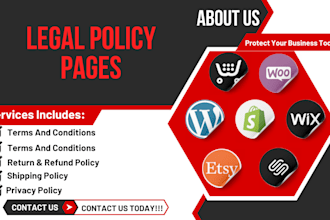 craft well SEO optimized legal about us privacy shipping return refund policy