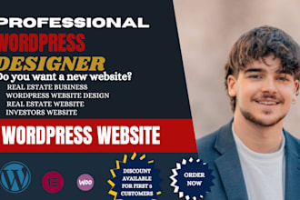 design a wordpress real estate website with idx, mls for agent and investors
