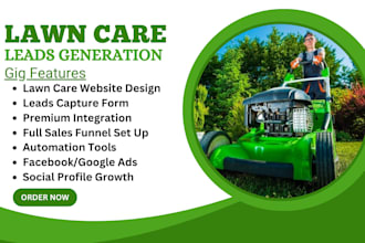 generate hot lawn care landscaping pest control via fb or google ads and website