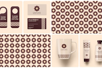 design a seamless monogram logo pattern for your brand