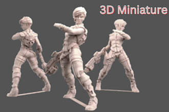 sculpt 3d model, characters, miniatures, action figures  for resin 3d printing