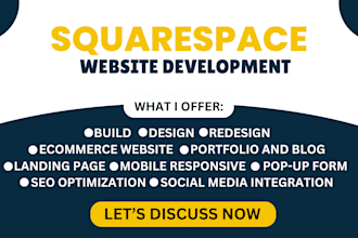 develop squarespace website landing page seo design redesign