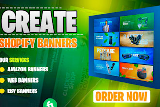 create shopify banner, web banner and amazon banner
