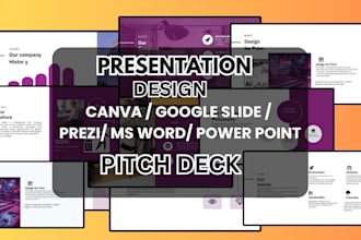 design, redesign powerpoint, keynote, canva, google slides, pitch presentations