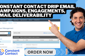 set up constant contact drip email campaigns, engagements, email deliverability