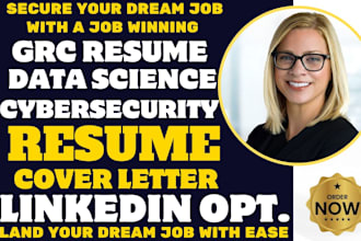 deliver perfect cybersecurity data science technical tech it, grc analyst resume