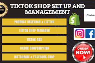 setup, fix tiktok shop dropshipping tiktok shop marketing tiktok shop manager