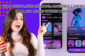 set up beacons, linktree, linkpop bio links within 1 hour