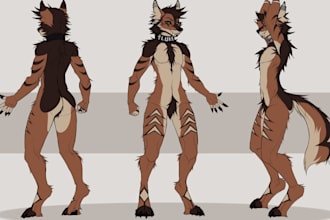 draw furry reference sheet character furry art fursona character furry nsfw