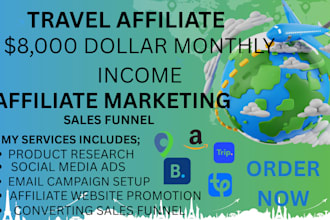 setup travel affiliate marketing sales funnel for travel affiliate website