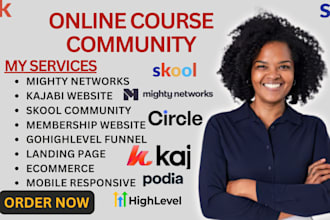 setup skool community mighty networks circle so podia kajabi clixlo vonza