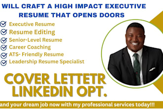 build a board ready executive resume for the ceo, coo, and cfo positions