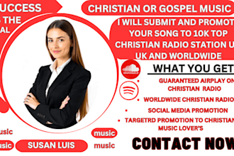 submit and promote your song to 10k top christian radio stations worldwide