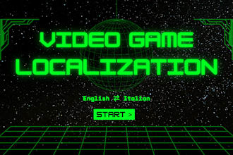 localize videogame from italian to english and vice versa