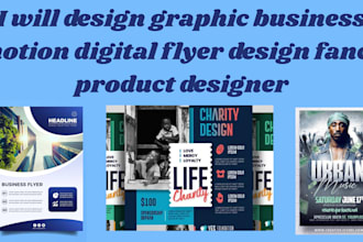 design graphic business motion digital flyer design fancy product designer