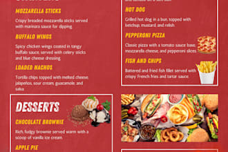 create best menu card for your retaurent