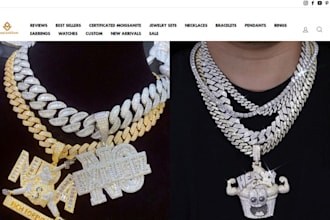jewelry store custom hiphop shopify store luxury gold chain dropshipping store