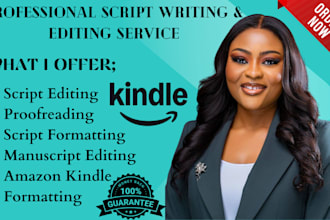do manuscript editing amazon kindl publishing script proofreading and fromatting