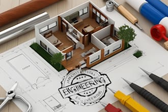 do architectural stamp engineering drawing mep 2d floor plan for city permit