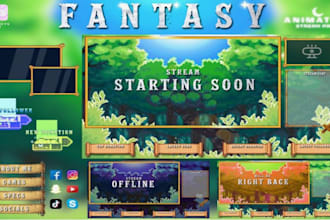 design custom animated twitch overlays, logo, panels, screens and alerts