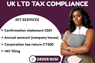 register your UK ltd company, file annual accounts and the ct600 tax return