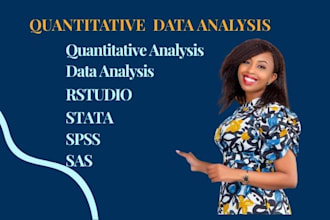 do quantitative data analysis for research using SAS, spss, stata, and rstudio