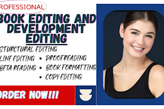 developmental editor, structural editing proofreading, beta read for your book
