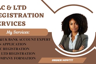 do US or UK compay registration, USA bank account, ein and cic registration