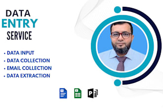 do data input, data extraction, email collection, data entry and web research