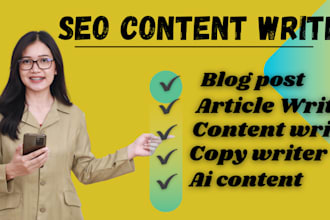be seo article write, blog post for content writing