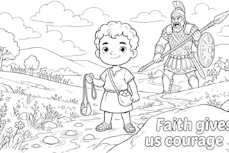 draw christian children coloring book illustrations