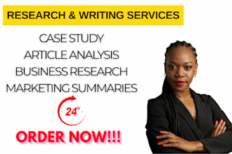 do urgent case study analysis, research and summary writing