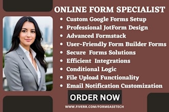 setup google forms jotform typeform formstack 123formbuilder cognito forms wufoo