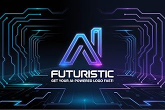 futuristic ai generated logo design with fast delivery