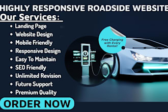 design roadside assistance website mechanic website auto repair website